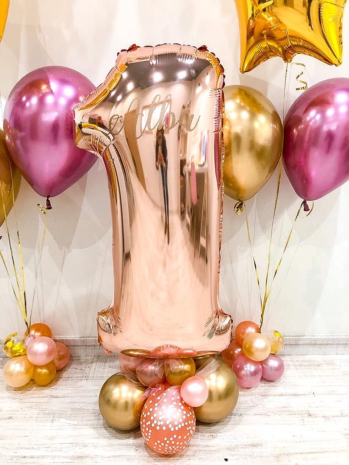 cumple uno globos
