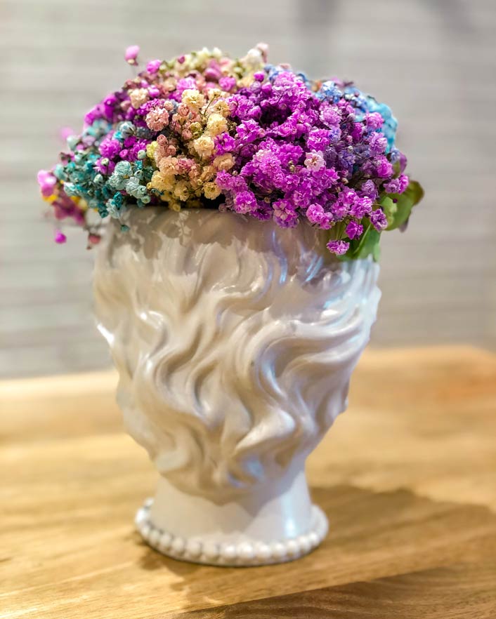 cabeza flores coloristas decoracion adornos