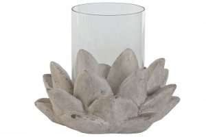 Porta velas Flor Cemento - Imagen 5