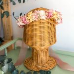 Corona flor preservada rosa