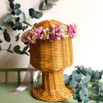 Corona flor preservada lila