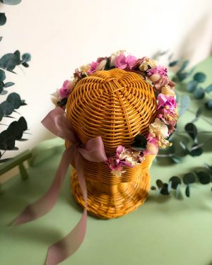 Corona flor preservada lila - Imagen 2