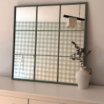 Espejo ventana verde menta