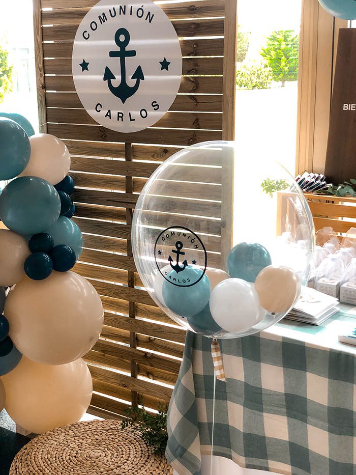 comunion globos burbuja