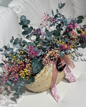 Cesto de flores preservadas - Imagen 5
